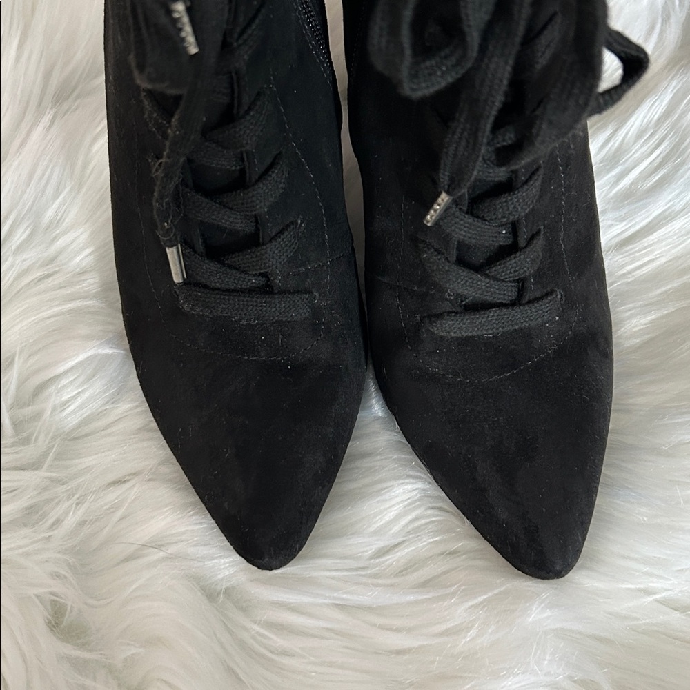 ASOS • “ELICIA” Black Lace-up Heeled Booties - Picture 10 of 13